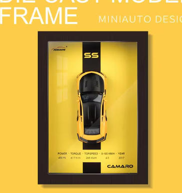 Car Frame 32™ Modelo de Aleación como Arte Mural (Pieza Única)