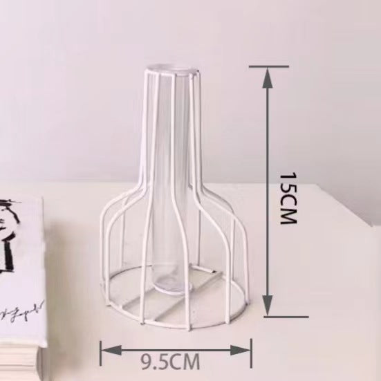 Jarrón de Metal al Estilo Nórdico para Decoración Hidropónica
