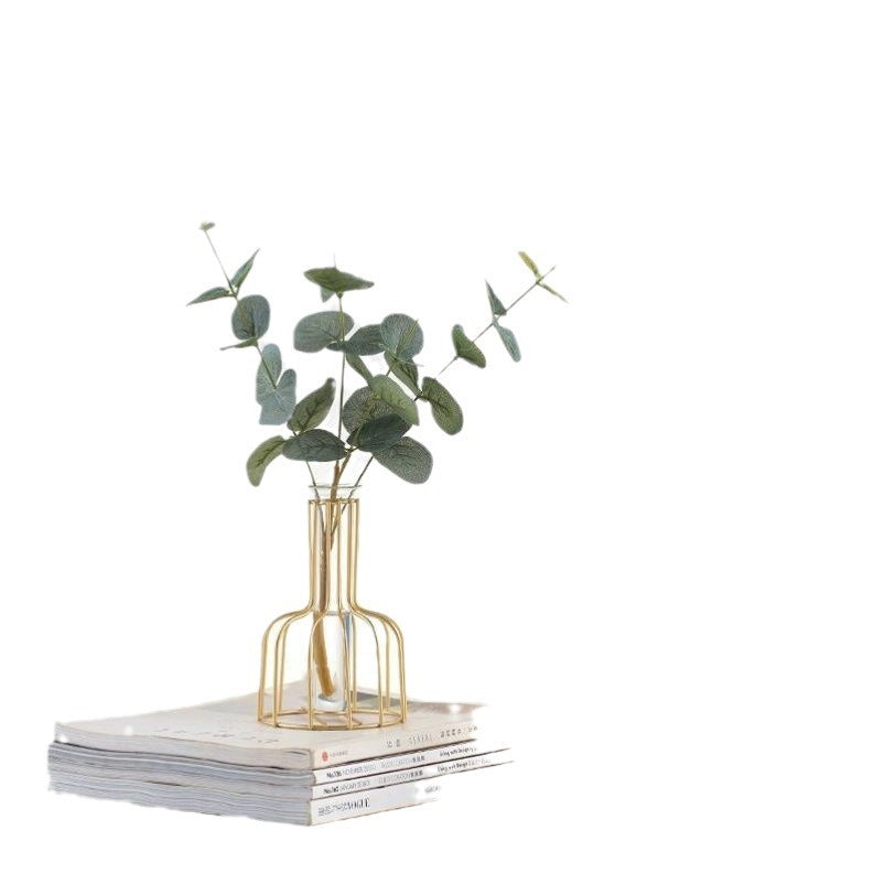 Jarrón de Metal al Estilo Nórdico para Decoración Hidropónica