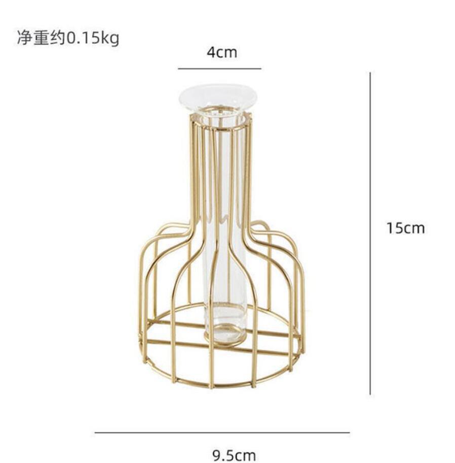 Jarrón de Metal al Estilo Nórdico para Decoración Hidropónica